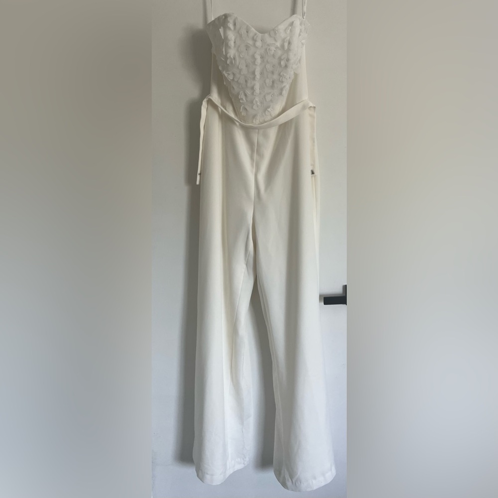 Ivory Strapless Jumpsuit
